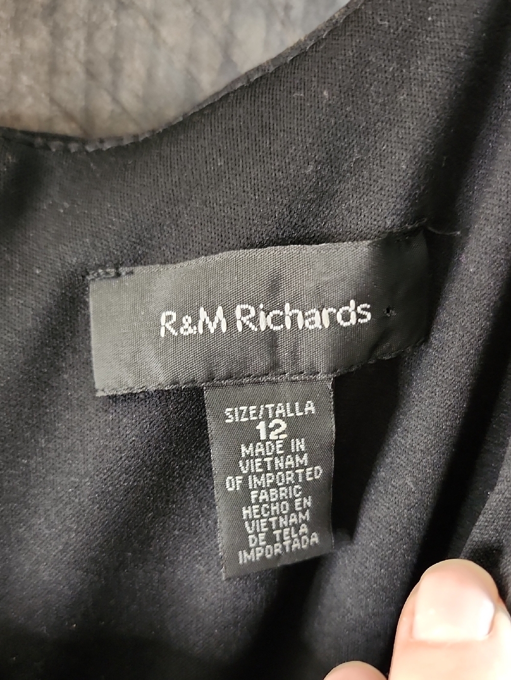 R&M Richards Print Poly Duchess Twill Hi/Lo Dress Size 12 - Picture 3 of 7